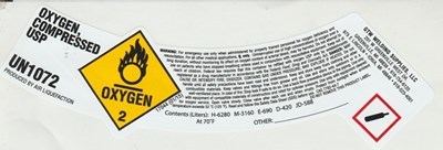 Oxy Label (Gtw Oxygen Compressed Sl)
